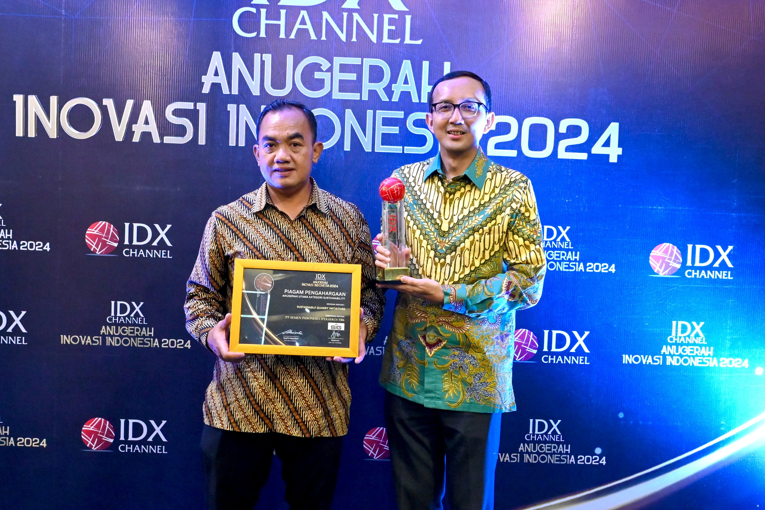 Inovasi Pengelolaan Lahan Pascatambang SIG Raih Penghargaan Utama pada Ajang Anugerah Inovasi Indonesia 2024