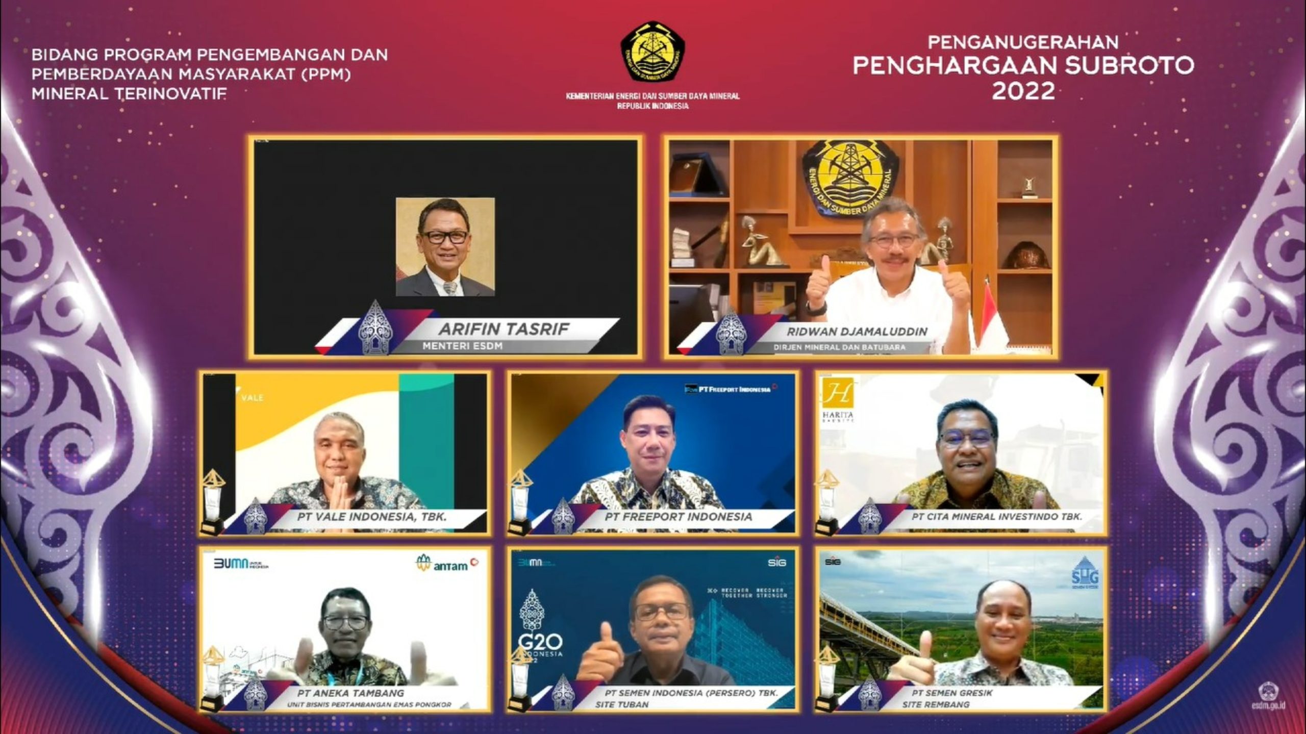 Commitment to Sustainable Environmental Management, SIG Wins Five Subroto Awards from the Ministry of Energy and Mineral Resources